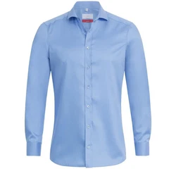 GREIFF Langarmhemd Corporate Hemd PREMIUM Herren OEKO TEX Mittelblau (37/38)