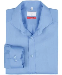 GREIFF Langarmhemd Corporate Hemd PREMIUM Herren OEKO TEX Mittelblau (37/38)