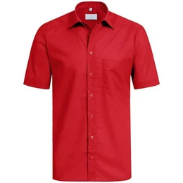 Kurzarmhemd Corporate Hemd BASIC Herren OEKO TEX Rot 41/42