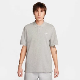 Poloshirt M NK CLUB SS POLO PIQUE DK GREY HEATHER/WHITE
