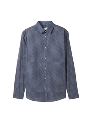 TOM TAILOR Hemd T-Shirt Grau/Hellblau/Dunkelblau/Blau