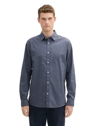 TOM TAILOR Hemd T-Shirt Grau/Hellblau/Dunkelblau/Blau