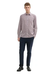 TOM TAILOR Hemd T-Shirt Lila/Dunkelblau/Rot