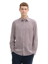 TOM TAILOR Hemd T-Shirt Lila/Dunkelblau/Rot