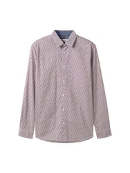 TOM TAILOR Hemd T-Shirt Lila/Dunkelblau/Rot