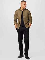 Blend Langarmhemd Bugley Khaki/Braun/Dunkelgrün