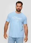 s.Oliver T-Shirt mit Label-Print Logo Hellblau
