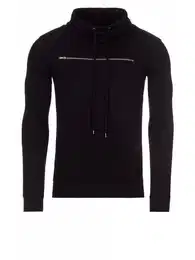 Pullunder Sweat Hoodie Zipped Chest Pocket