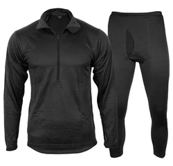 Mil-Tec Lange Unterhose Thermofleece Gen.III Set Schwarz/Dunkelgrau/Grau