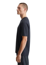 Marc O'Polo T-Shirt aus Bio-Baumwoll-Viskose Mix Dunkelblau/Dunkelgrau/Schwarz