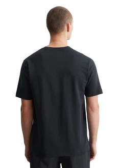 Marc O'Polo T-Shirt aus Bio-Baumwoll-Viskose Mix Dunkelblau/Dunkelgrau/Schwarz