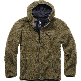 Brandit Fleecejacke Worker Jacket Dunkelgrün/Grün/Braun