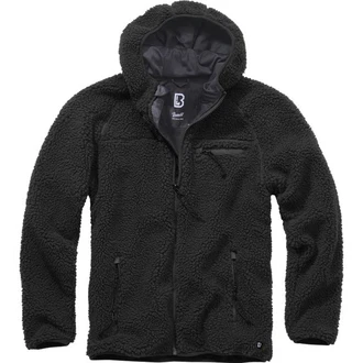 Brandit Fleecejacke Worker Jacket Schwarz/Grau/Dunkelgrau
