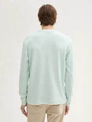 TOM TAILOR Langarmshirt 2-in-1 Look Hellgrün/Grün/Hellblau