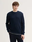 TOM TAILOR Langarmshirt 2-in-1 Look Dunkelblau/Blau/Hellblau