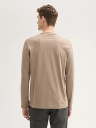 TOM TAILOR Langarmshirt mit Bio-Baumwolle Khaki/Beige/Braun