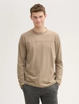 TOM TAILOR Langarmshirt mit Bio-Baumwolle Khaki/Beige/Braun