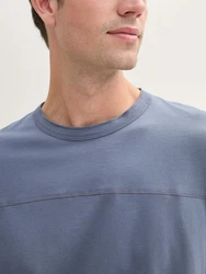 TOM TAILOR Langarmshirt mit Bio-Baumwolle Grau/Dunkelblau/Blau/Hellblau