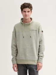 TOM TAILOR Sweatshirt Khaki/Grün/Dunkelgrün/Hellgrau