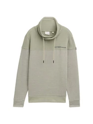 TOM TAILOR Sweatshirt Khaki/Grün/Dunkelgrün/Hellgrau