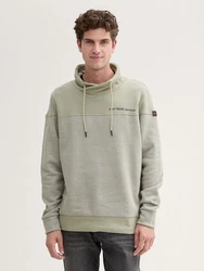 TOM TAILOR Sweatshirt Khaki/Grün/Dunkelgrün/Hellgrau