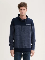 TOM TAILOR Sweatshirt Dunkelblau/Hellblau/Blau/Grau