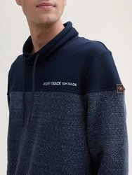 TOM TAILOR Sweatshirt Dunkelblau/Hellblau/Blau/Grau
