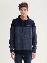 TOM TAILOR Sweatshirt Dunkelblau/Hellblau/Blau/Grau
