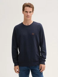 Strickpullover Strickpullover mit Logo Badge mit Logo Badge