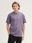TOM TAILOR T-Shirt Relaxed mit Logo Print Lila