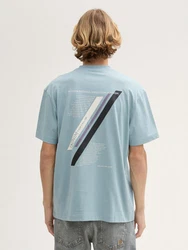 TOM TAILOR T-Shirt Relaxed mit Logo Print mint