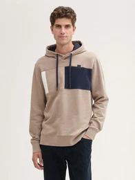 Sweatshirt Hoodie mit Logo Badge mit Logo Badge