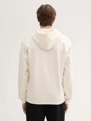 TOM TAILOR Denim Sweatshirt Beige/Creme/Weiß/Khaki/Rot