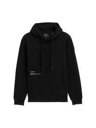 TOM TAILOR Denim Sweatshirt Relaxed Hoodie mit Rückenprint mit Logo Print Schwarz/Gelb/Hellblau