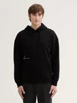 TOM TAILOR Denim Sweatshirt Relaxed Hoodie mit Rückenprint mit Logo Print Schwarz/Gelb/Hellblau