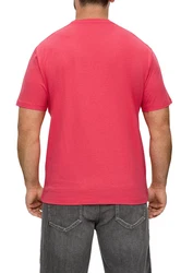 s.Oliver T-Shirt mit Label-Print Logo Rosa/Dunkelrot/Braun