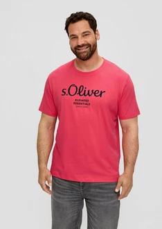 s.Oliver T-Shirt mit Label-Print Logo Rosa/Dunkelrot/Braun s.Oliver T-Shirt mit Label-Print Logo Rosa/Dunkelrot/Braun