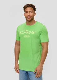 Kurzarmshirt T-Shirt aus Baumwolle mit Logo-Print Artwork