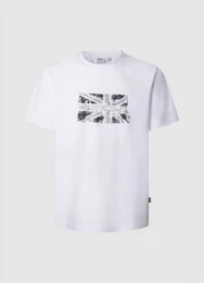 T-Shirt FLAG BW mit Grafikprint vorne