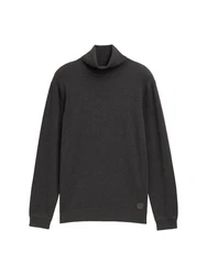 TOM TAILOR Strickpullover Basic Rollkragenpullover dunkelgrau