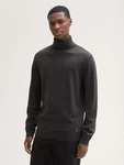 TOM TAILOR Strickpullover Basic Rollkragenpullover dunkelgrau