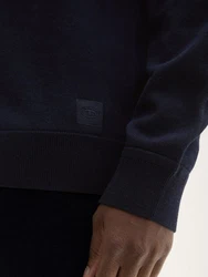 TOM TAILOR Strickpullover Basic Rollkragenpullover Dunkelblau/Schwarz/Hellblau