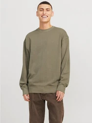 JACK & JONES Sweatshirt 'JJECharge' Dunkelgrün/Khaki
