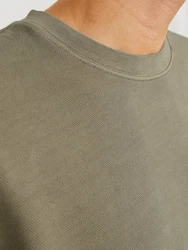 JACK & JONES Sweatshirt 'JJECharge' Dunkelgrün/Khaki