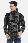 Cipo & Baxx Strickpullover mit Schnallenkragen (CP212) CP212