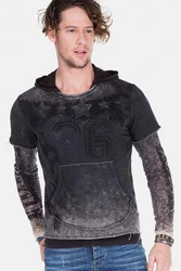 Cipo & Baxx Kapuzensweatshirt Sweatshirts im Lagenlook Style CL-279 CL-279