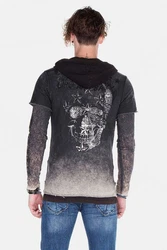 Cipo & Baxx Kapuzensweatshirt Sweatshirts im Lagenlook Style CL-279 CL-279