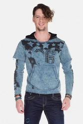 Cipo & Baxx Kapuzensweatshirt Sweatshirts im Lagenlook Style CL-279 CL-279