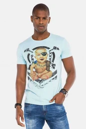 T-Shirt T-Shirts mit Baby Pirat und Label-Details, CT-485