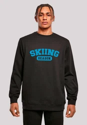 F4NT4STIC Sweatshirt Skiing Season Winter Sport Türkis/Schwarz/Rot